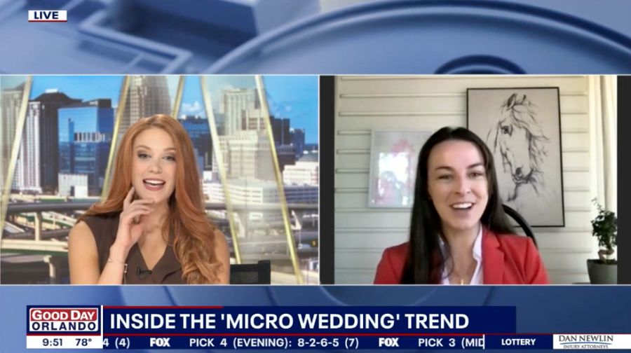 FOX 35 Good Day Orlando segment, inside the micro wedding trend — Rayven Crisafulli interviewed live